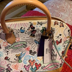 BRAND NEW: Dooney & Bourke Disney Sketch Satchel with strap